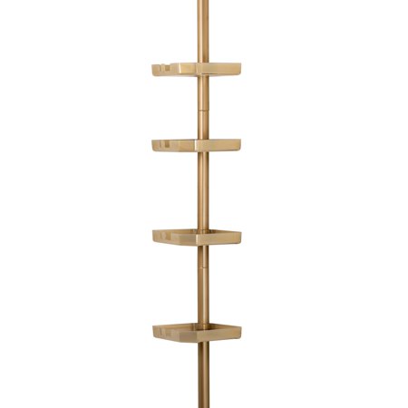 4-Tier Corner Shower Caddy – Adjustable Tension Organizer