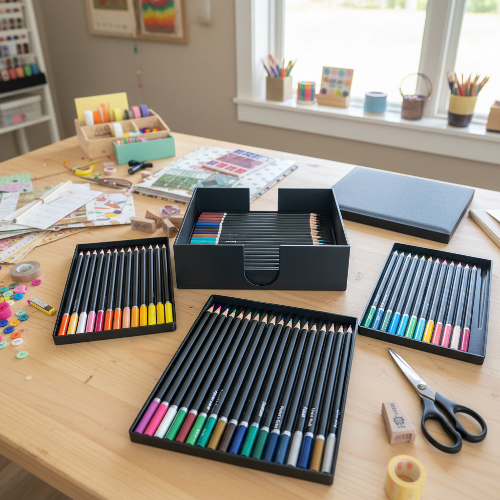 Tiered Colored Pencil Organizer – 3, 5, 7 or 9 Trays