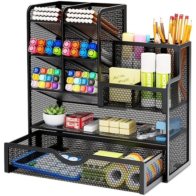 Multi-Layer Metal Mesh Desk Organizer