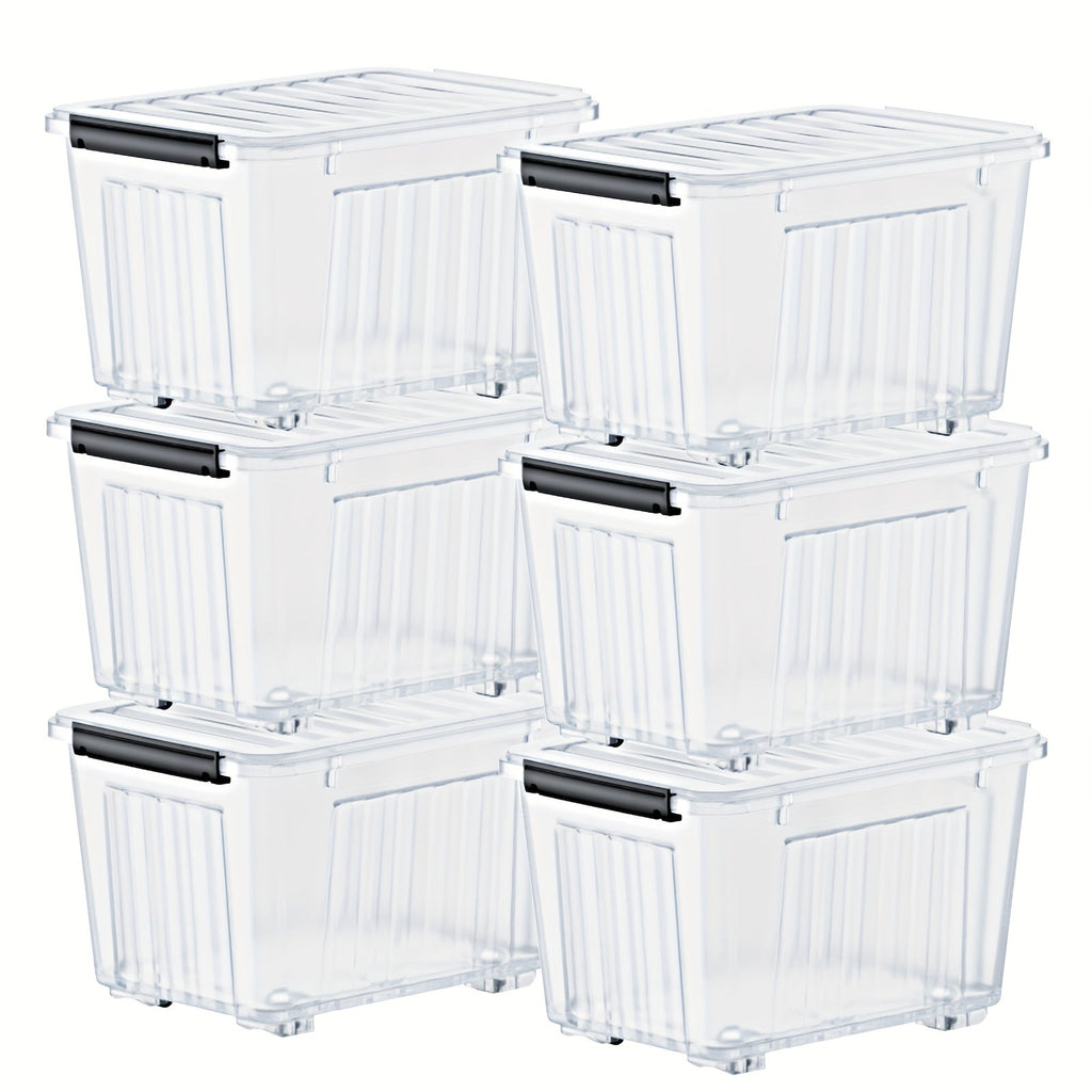 72/97-Qt Rolling Stackable Storage Bins – 4 or 6 Pack