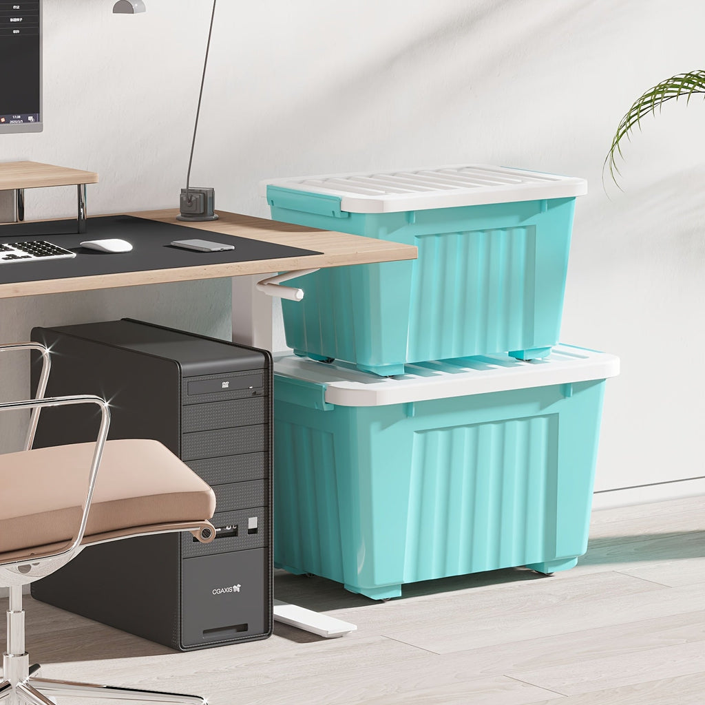 72/97-Qt Rolling Stackable Storage Bins – 4 or 6 Pack