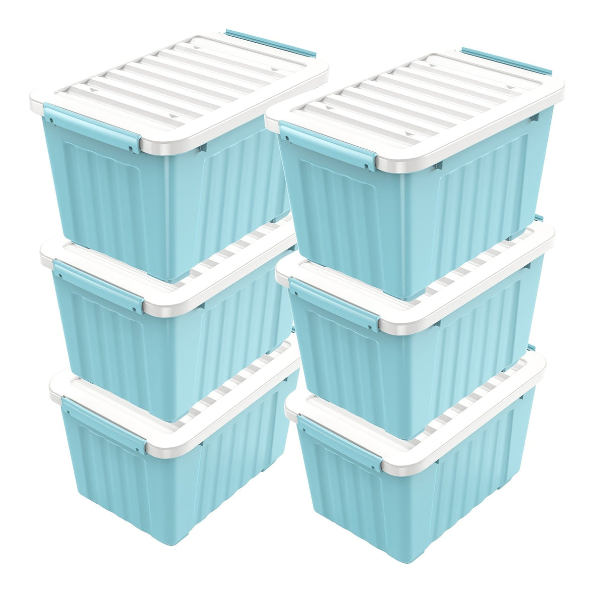 72/97-Qt Rolling Stackable Storage Bins – 4 or 6 Pack