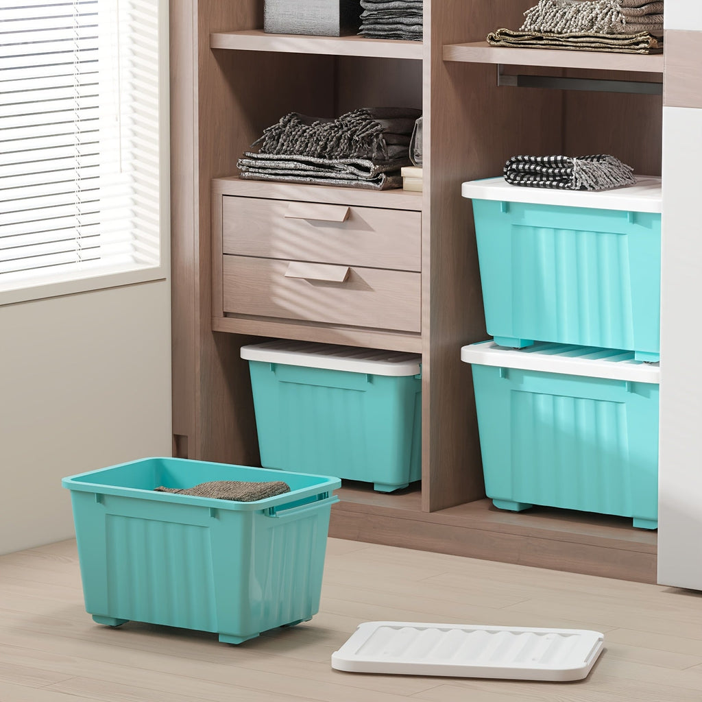 72/97-Qt Rolling Stackable Storage Bins – 4 or 6 Pack