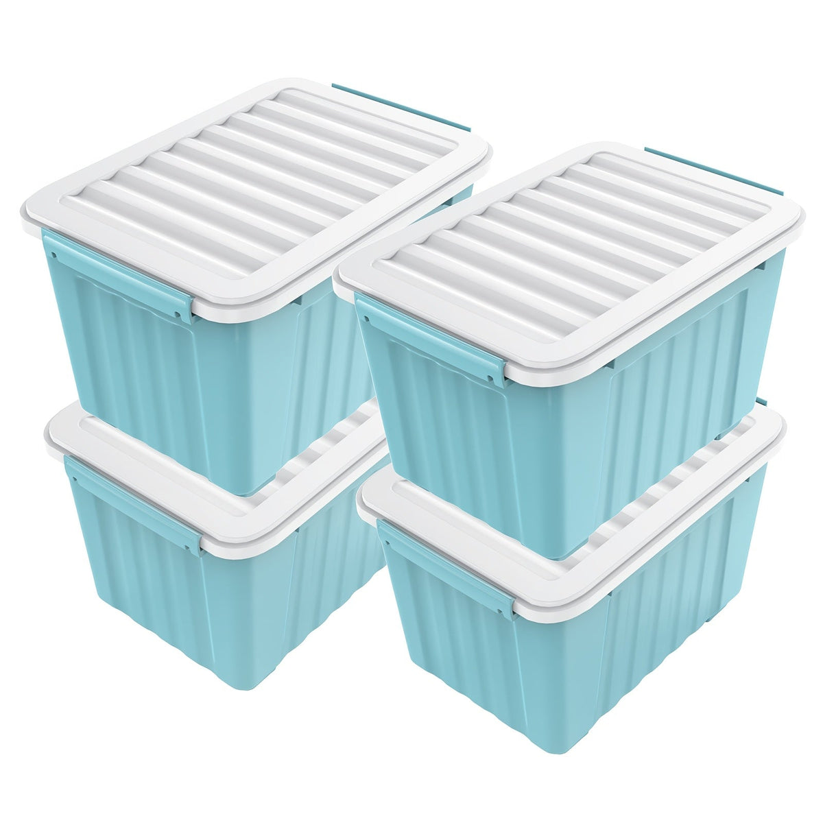 72/97-Qt Rolling Stackable Storage Bins – 4 or 6 Pack