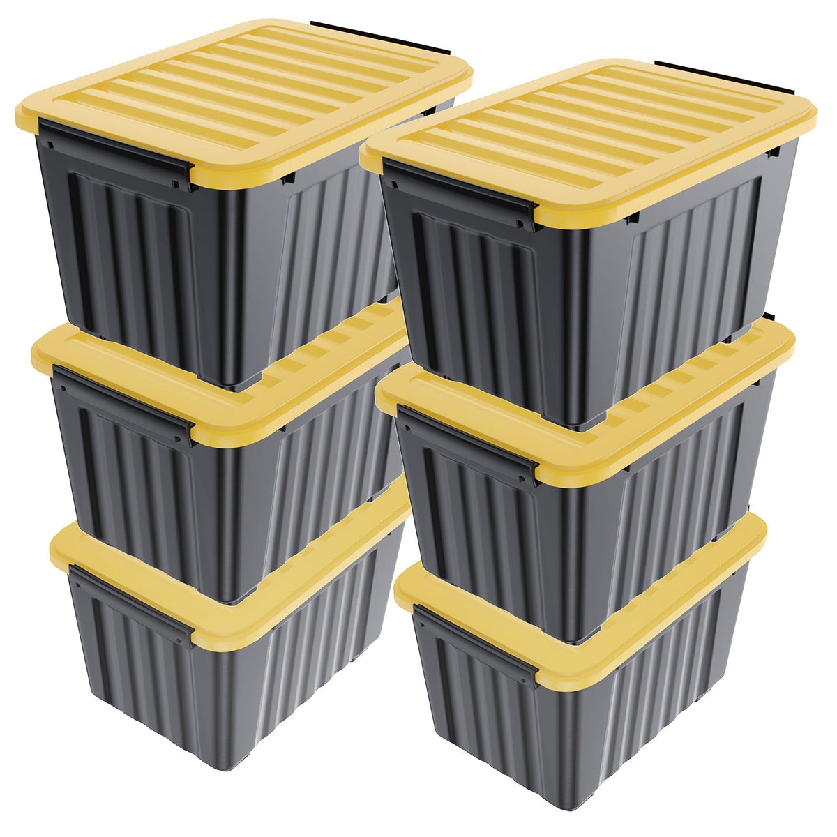 72/97-Qt Rolling Stackable Storage Bins – 4 or 6 Pack