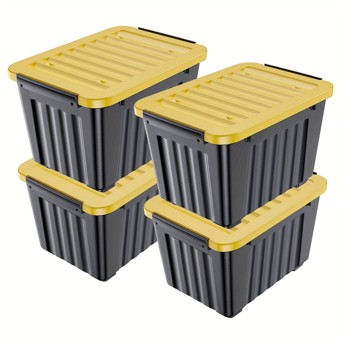 72/97-Qt Rolling Stackable Storage Bins – 4 or 6 Pack