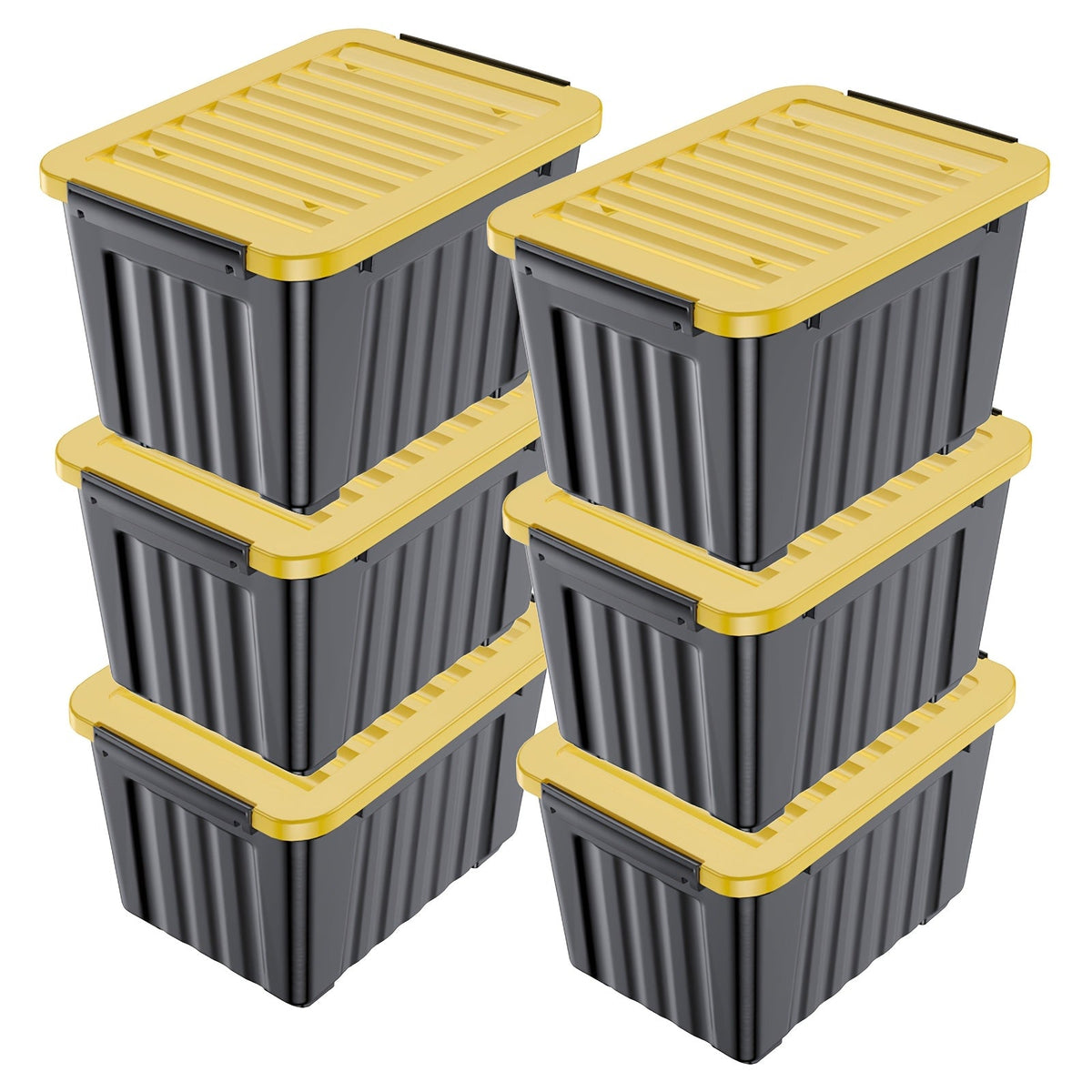 72/97-Qt Rolling Stackable Storage Bins – 4 or 6 Pack
