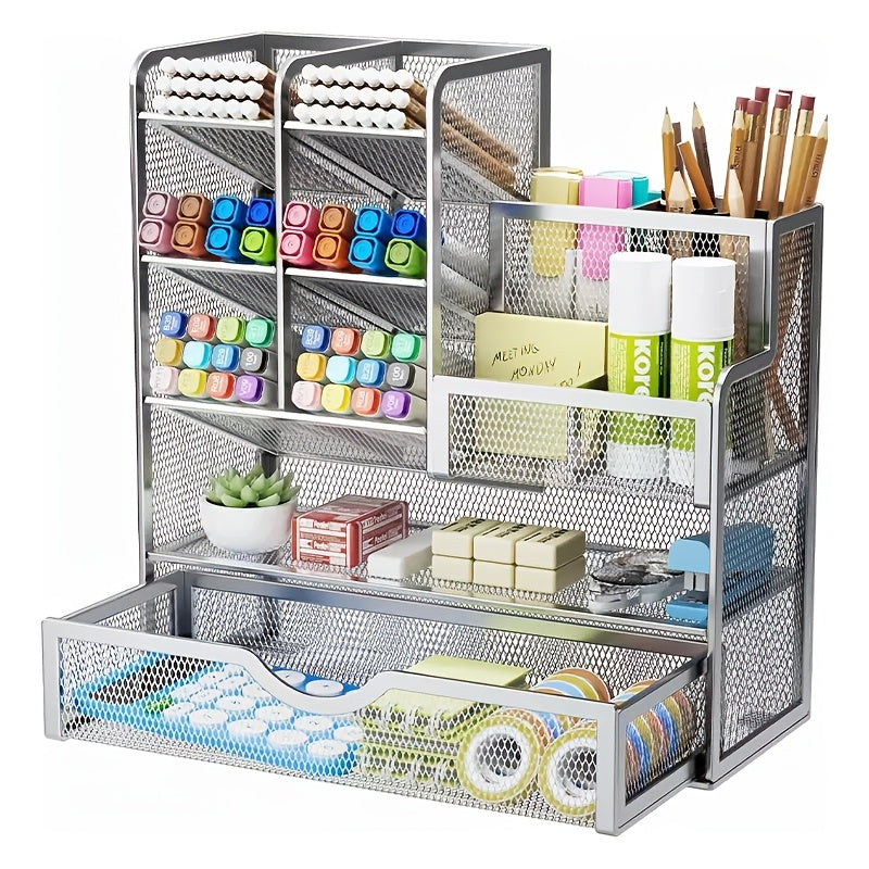 Multi-Layer Metal Mesh Desk Organizer
