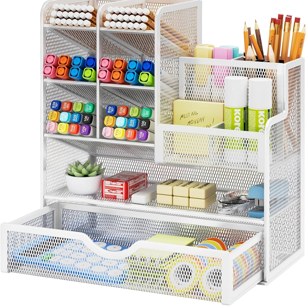 Multi-Layer Metal Mesh Desk Organizer