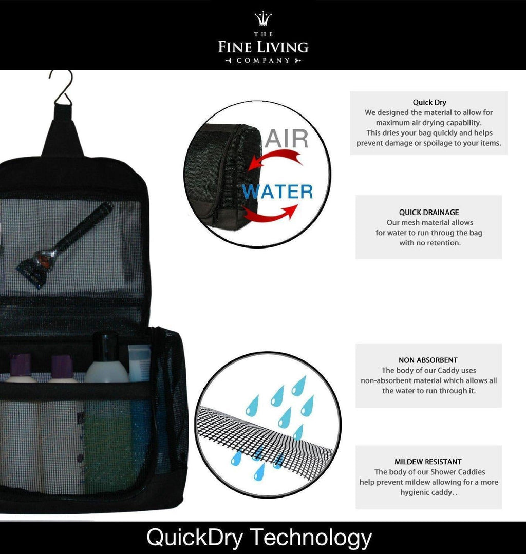 Portable Hanging Shower Caddy – Quick-Dry Mesh