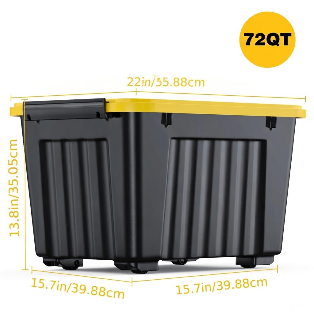 72/97-Qt Rolling Stackable Storage Bins – 4 or 6 Pack